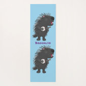 Niedlicher, lustiger Porcuppspiel Banjo Cartoon Yogamatte (Rückseite)