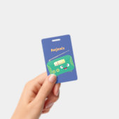 Niedlicher, lustiger Retro-Cartoon Ausweis (Handheld)