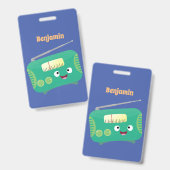 Niedlicher, lustiger Retro-Cartoon Ausweis (Vorder- & Rückseite)