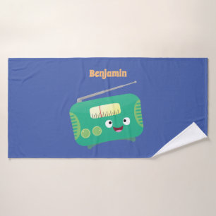 Niedlicher, lustiger Retro-Cartoon Badhandtuch Set