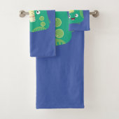 Niedlicher, lustiger Retro-Cartoon Badhandtuch Set (Insitu)