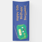 Niedlicher, lustiger Retro-Cartoon Banner (Vertikal)