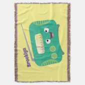 Niedlicher, lustiger Retro-Cartoon Decke (Vorderseite Vertikal)