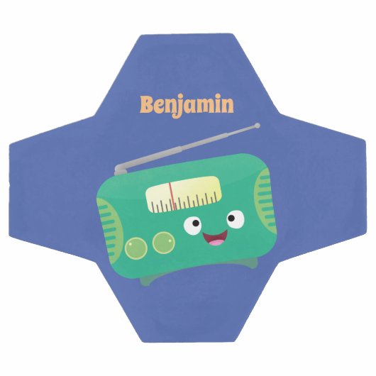 Niedlicher, lustiger Retro-Cartoon Fußball (Flach)