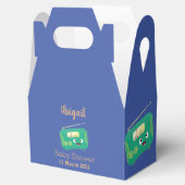 Niedlicher, lustiger Retro-Cartoon Geschenkschachtel (Geöffnet)