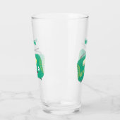 Niedlicher, lustiger Retro-Cartoon Glas (Links)