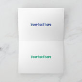 Niedlicher, lustiger Retro-Cartoon Karte (Innenseite)