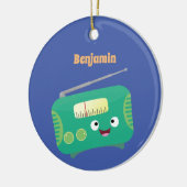 Niedlicher, lustiger Retro-Cartoon Keramik Ornament (Links)