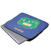 Niedlicher, lustiger Retro-Cartoon Laptopschutzhülle (Vorne Knopf)