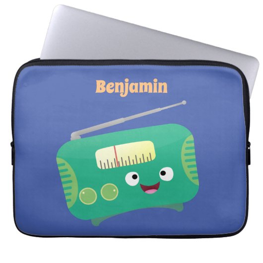 Niedlicher, lustiger Retro-Cartoon Laptopschutzhülle (Vorderseite)
