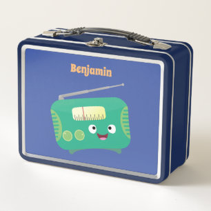 Niedlicher, lustiger Retro-Cartoon Metall Brotdose