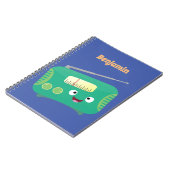 Niedlicher, lustiger Retro-Cartoon Notizblock (Linke Seite)