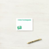 Niedlicher, lustiger Retro-Cartoon Post-it Klebezettel (Auf Schreibtisch)