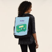 Niedlicher, lustiger Retro-Cartoon Rucksack (Ausgewaschen)