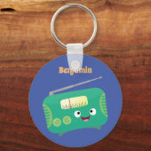 Niedlicher, lustiger Retro-Cartoon Schlüsselanhänger (Vorderseite)