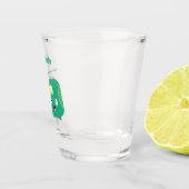 Niedlicher, lustiger Retro-Cartoon Schnapsglas (Rechts)