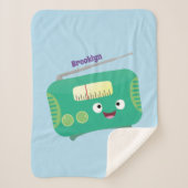 Niedlicher, lustiger Retro-Cartoon Sherpadecke (Vorderseite)