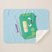 Niedlicher, lustiger Retro-Cartoon Sherpadecke (Vorderseite (Horizontal))