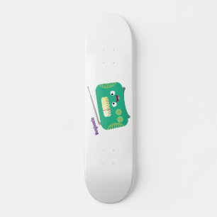 Niedlicher, lustiger Retro-Cartoon Skateboard