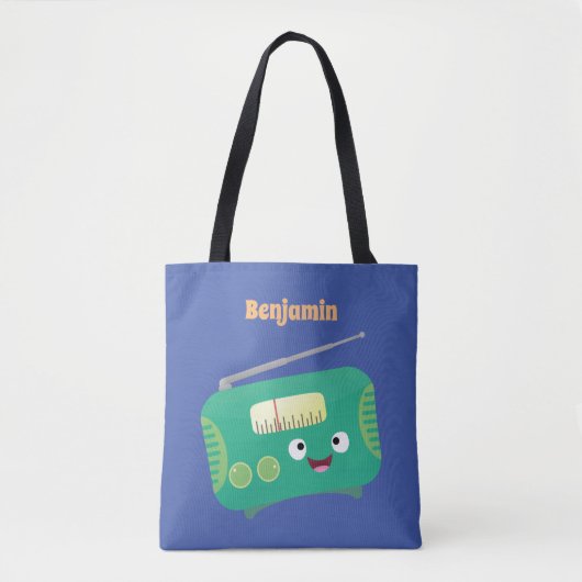 Niedlicher, lustiger Retro-Cartoon Tasche (Vorderseite)