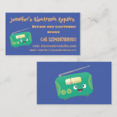 Niedlicher, lustiger Retro-Cartoon Visitenkarte (Vorne/Hinten)