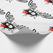 Niedlicher lustiger Rudolph, der rot genähte Weihn Geschenkpapier (Ecke)