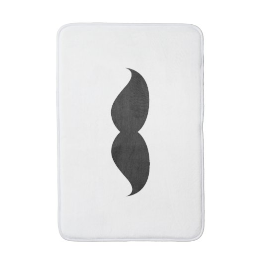 Niedlicher lustiger schwarzer Schnurrbart Badematte (Vorderseite Vertikal)