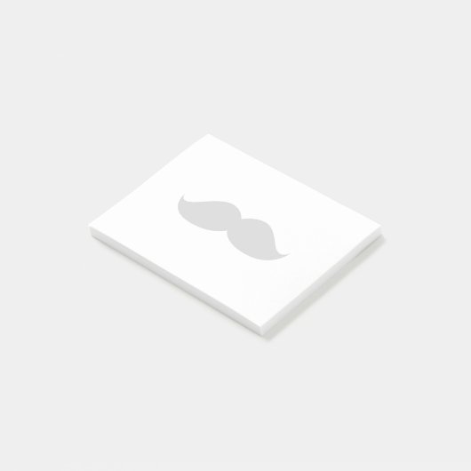 Niedlicher lustiger schwarzer Schnurrbart Post-it Klebezettel (angewinkelt)