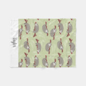 Niedlicher lustiger Sloth, der im Baum-Name-Text Fleecedecke (Vorderseite (Horizontal))