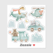 Niedlicher lustiger Transport und Tiere. Kinderrei