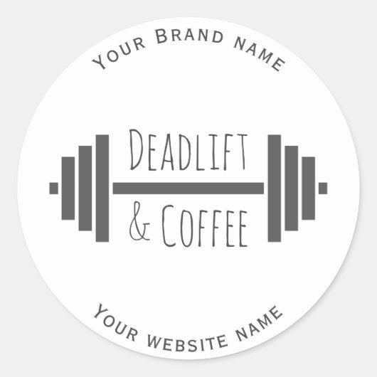 Niedlicher, lustiger Typografie-Kaffee und Gymnast Runder Aufkleber (Vorderseite)