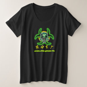 Niedlicher, lustiger Zombie-Abschlag Große Größe T-Shirt