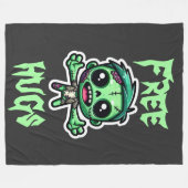 Niedlicher, lustiger Zombie Fleecedecke (Vorderseite (Horizontal))
