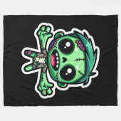 Niedlicher, lustiger Zombie Fleecedecke (Vorderseite (Horizontal))