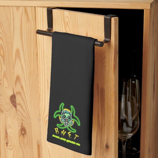 Niedlicher, lustiger Zombie Geschirrtuch (Drittel gefaltet)