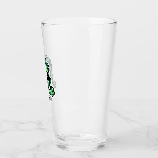 Niedlicher, lustiger Zombie Glas (Links)