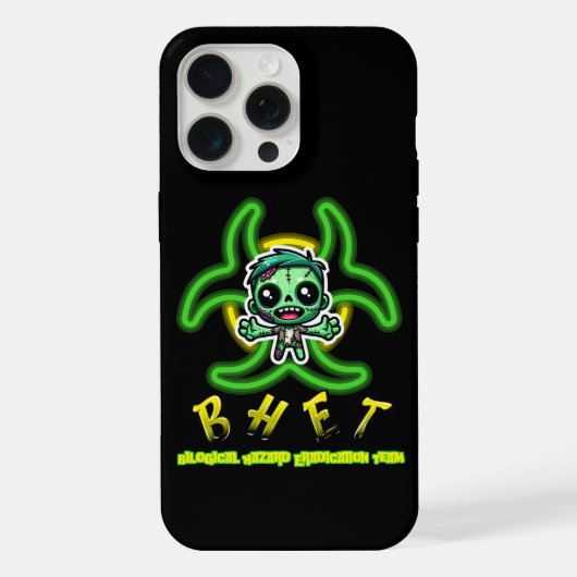 Niedlicher, lustiger Zombie iPhone Hülle (Rückseite)