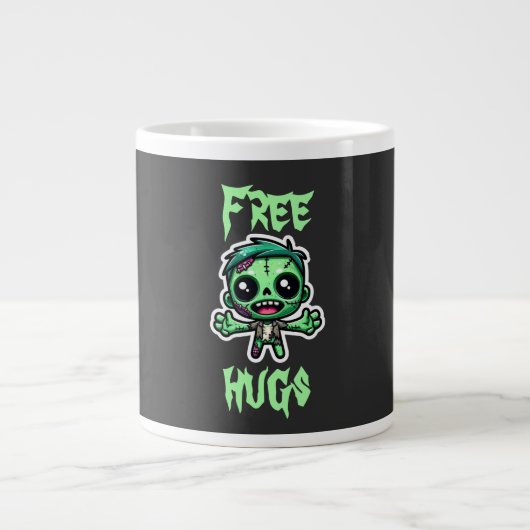 Niedlicher, lustiger Zombie Jumbo-Tasse (Vorderseite)