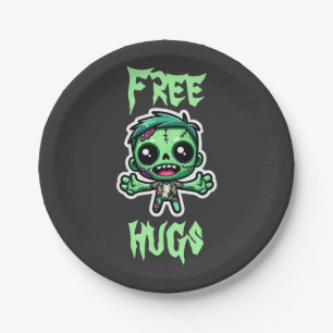 Niedlicher, lustiger Zombie Pappteller