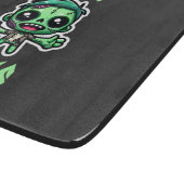 Niedlicher, lustiger Zombie Schneidebrett (Ecke)