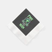 Niedlicher, lustiger Zombie Serviette (Ecke)