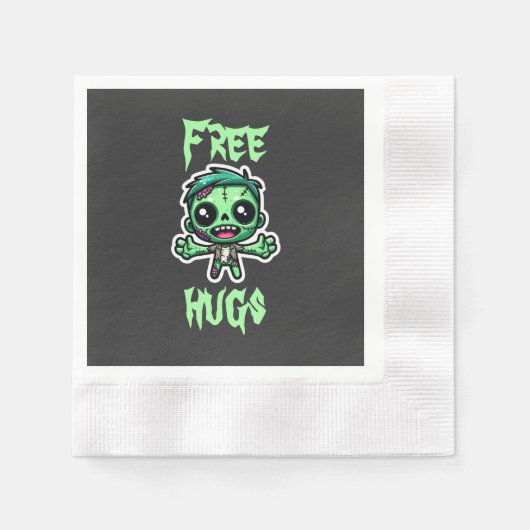Niedlicher, lustiger Zombie Serviette (Vorderseite)