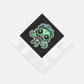 Niedlicher, lustiger Zombie Serviette (Ecke)