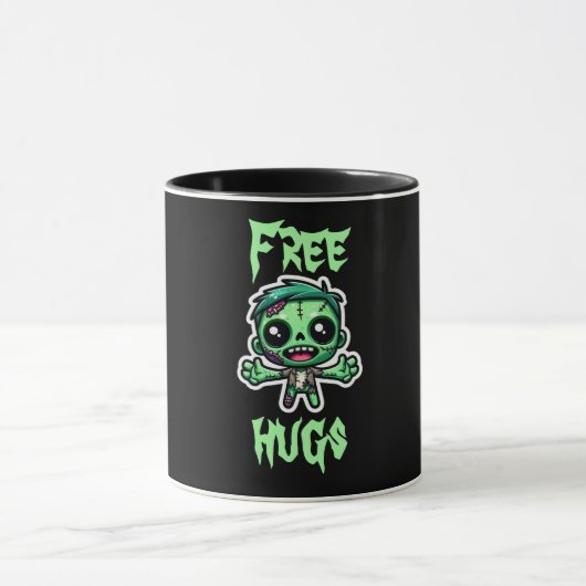 Niedlicher, lustiger Zombie Tasse (Zentrum)