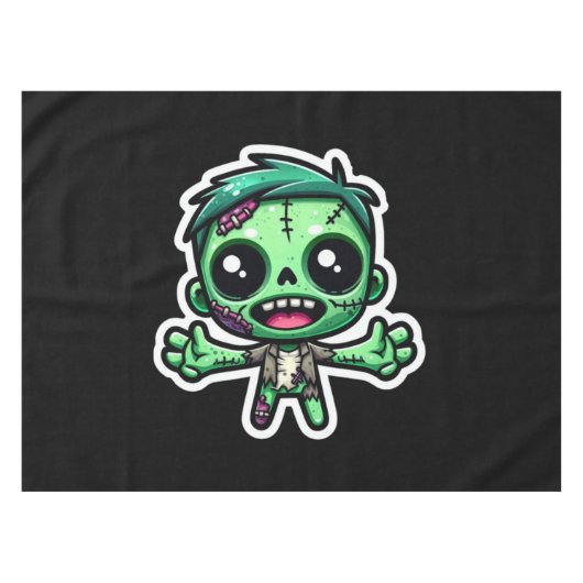 Niedlicher, lustiger Zombie Tischdecke (Vorderseite (Horizontal))