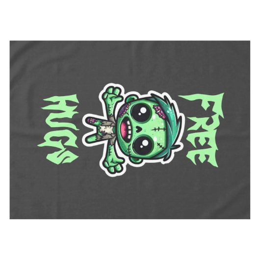 Niedlicher, lustiger Zombie Tischdecke (Vorderseite (Horizontal))