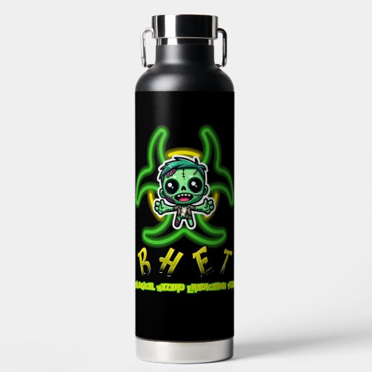 Niedlicher, lustiger Zombie Trinkflasche (Vorderseite)