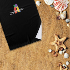 Niedlicher Luxus bunt Erstklassigkeit Ein Name sch Strandtuch