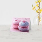Niedlicher Macaron mit Herts Valentins Gruß Karte (Gelbe Blume)