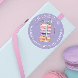 Niedlicher Macaroon Pastry Koch Vielen Dank für Ih Runder Aufkleber